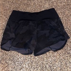 Lululemon black camo shorts